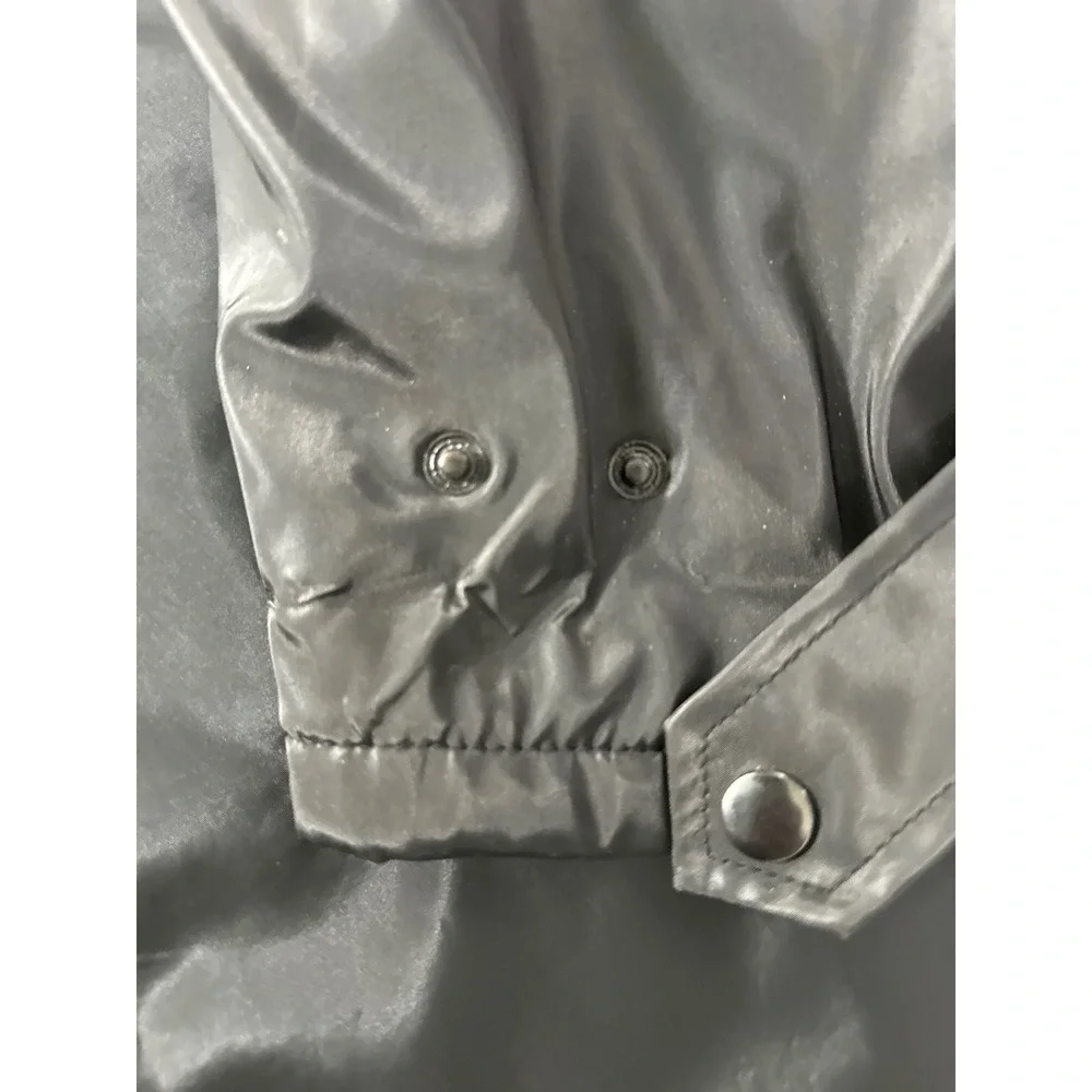 Northwest Territory Mens Large Black Hooded Rain Jacket‎ Windbreaker Coat